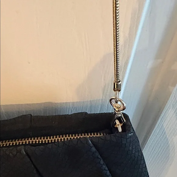 Kate Spade Black Clutch with gold strap - Picture 6 of 11